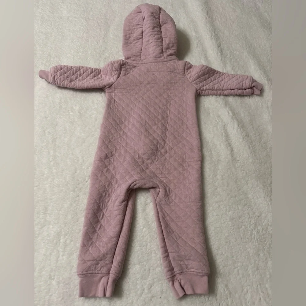 Carter’s Quilted Pink Hooded One-Piece Romper